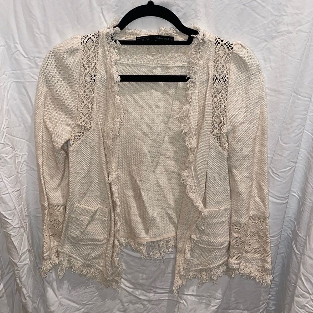 ZARA cream jacket size xs